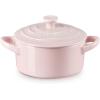 imageLe Creuset Stoneware Classic Round Mini Cocotte 8oz Chiffon PinkChiffon Pink