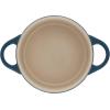 imageLe Creuset Stoneware Classic Round Mini Cocotte 8oz Chiffon PinkDeep Teal