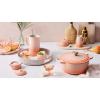 imageLe Creuset Stoneware Classic Round Mini Cocotte 8oz Chiffon PinkPeche