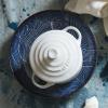 imageLe Creuset Stoneware Classic Round Mini Cocotte 8oz Chiffon PinkWhite