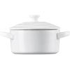 imageLe Creuset Stoneware Classic Round Mini Cocotte 8oz Chiffon PinkWhite