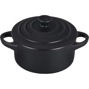 imageLe Creuset Stoneware Classic Round Mini Cocotte 8oz Chiffon PinkLicorice