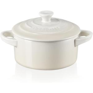imageLe Creuset Stoneware Classic Round Mini Cocotte 8oz Chiffon PinkMeringue