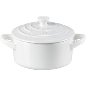 imageLe Creuset Stoneware Classic Round Mini Cocotte 8oz Chiffon PinkWhite