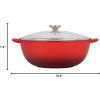 imageLe Creuset Enameled Cast Iron Chefs Oven with Glass Lid 75 qt CeriseCerise