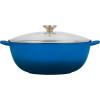 imageLe Creuset Enameled Cast Iron Chefs Oven with Glass Lid 75 qt CeriseMarseille