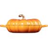 imageLe Creuset Enameled Cast Iron Figural Pumpkin Braiser 275 qt WhitePersimmon