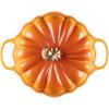 imageLe Creuset Enameled Cast Iron Figural Pumpkin Braiser 275 qt WhitePersimmon