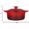 imageLe Creuset Signature Enameled Cast Iron Figural Heart Cocotte 2 Quart Cerise with Stainless Steel KnobCerise