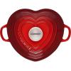 imageLe Creuset Signature Enameled Cast Iron Figural Heart Cocotte 2 Quart Cerise with Stainless Steel KnobCerise