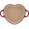 imageLe Creuset Signature Enameled Cast Iron Figural Heart Cocotte 2 Quart Cerise with Stainless Steel KnobCerise