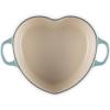 imageLe Creuset Signature Enameled Cast Iron Figural Heart Cocotte 2 Quart Cerise with Stainless Steel KnobSea Salt