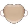 imageLe Creuset Signature Enameled Cast Iron Figural Heart Cocotte 2 Quart Cerise with Stainless Steel KnobShell Pink
