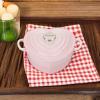 imageLe Creuset Signature Enameled Cast Iron Figural Heart Cocotte 2 Quart Cerise with Stainless Steel KnobShell Pink