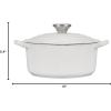 imageLe Creuset Signature Enameled Cast Iron Figural Heart Cocotte 2 Quart Cerise with Stainless Steel KnobWhite