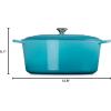 imageLe Creuset Signature Enameled Cast Iron Oval Dutch Oven 675qt PecheCaribbean