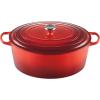 imageLe Creuset Signature Enameled Cast Iron Oval Dutch Oven 675qt PecheCerise