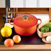 imageLe Creuset Signature Round Dutch Oven 55qt PecheFlame