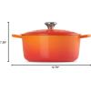imageLe Creuset Signature Round Dutch Oven 55qt PecheFlame