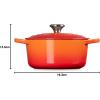 imageLe Creuset Signature Round Dutch Oven 55qt PecheFlame