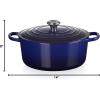 imageLe Creuset Signature Round Dutch Oven 55qt PecheIndigo