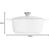 imageLe Creuset Signature Round Dutch Oven 55qt PecheWhite