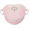 imageLe Creuset Signature Enameled Cast Iron Figural Heart Cocotte 2 Quart Cerise with Stainless Steel KnobShell Pink