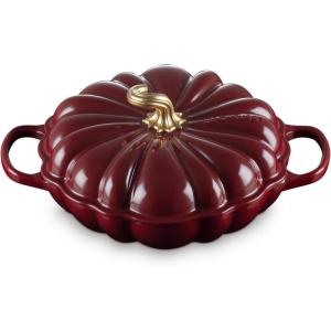 imageLe Creuset Enameled Cast Iron Figural Pumpkin Braiser 275 qt WhiteRhone