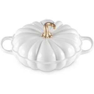 imageLe Creuset Enameled Cast Iron Figural Pumpkin Braiser 275 qt WhiteWhite