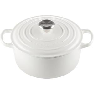imageLe Creuset Signature Round Dutch Oven 55qt PecheWhite