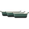 imageLe Creuset Stoneware Heritage Set 3 Rectangular Dishes PecheArtichaut