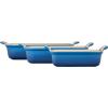imageLe Creuset Stoneware Heritage Set 3 Rectangular Dishes PecheMarseille