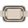 imageLe Creuset Stoneware Heritage Set 3 Rectangular Dishes PecheSea Salt