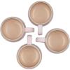 imageLe Creuset Stoneware Set of 4 Heritage Mugs 13 oz each MeringueShell Pink