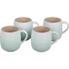imageLe Creuset Stoneware Set of 4 Heritage Mugs 13 oz each MeringueIce Green