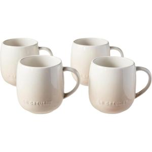 imageLe Creuset Stoneware Set of 4 Heritage Mugs 13 oz each MeringueMeringue