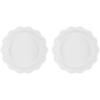 imageLe Creuset Stoneware Set of 2 Heritage Fluted Pie Dish 9quot Chiffon PinkWhite