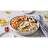 imageLe Creuset Stoneware Signature Oval Chip and Dip Platter 13quot Sea SaltShallot