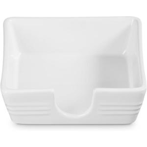 imageLe Creuset Stoneware Signature Cocktail Napkin Holder 6 quot OysterWhite