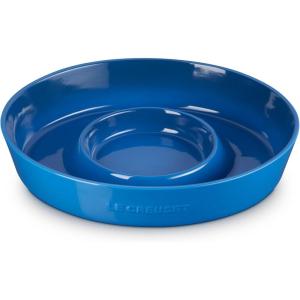 imageLe Creuset Stoneware Signature Oval Chip and Dip Platter 13quot Sea SaltMarseille