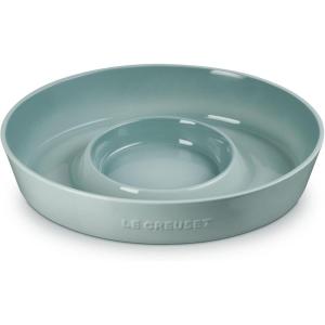 imageLe Creuset Stoneware Signature Oval Chip and Dip Platter 13quot Sea SaltSea Salt