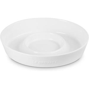 imageLe Creuset Stoneware Signature Oval Chip and Dip Platter 13quot Sea SaltWhite