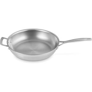 imageLe Creuset Stainless Steel Classic 3Ply Set of 2 Fry Pan Set 95quot and 11quot35 Quarts