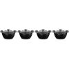 imageLe Creuset Enameled Cast Iron Gourmand Collection Set of 4 Mini Round Cocotte 3 qt Matte BlackMini Cocotte with Lid