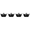 imageLe Creuset Enameled Cast Iron Gourmand Collection Set of 4 Mini Round Cocotte 3 qt Matte BlackMini Cocotte with Lid
