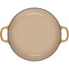 imageLe Creuset Signature Enameled Cast Iron Petal Braiser 225qt Coastal BlueHoney