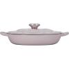 imageLe Creuset Signature Enameled Cast Iron Petal Braiser 225qt Coastal BlueShallot