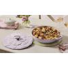 imageLe Creuset Signature Enameled Cast Iron Petal Braiser 225qt Coastal BlueWhite