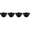 imageLe Creuset Enameled Cast Iron Gourmand Collection Set of 4 Mini Round Cocotte 3 qt Matte BlackMini Cocotte
