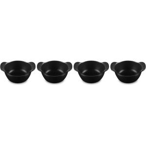 imageLe Creuset Enameled Cast Iron Gourmand Collection Set of 4 Mini Round Cocotte 3 qt Matte BlackMini Cocotte